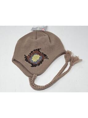 Burton One Size  Earflap Tassel Hat Embroidered Reason Beanie Sahara